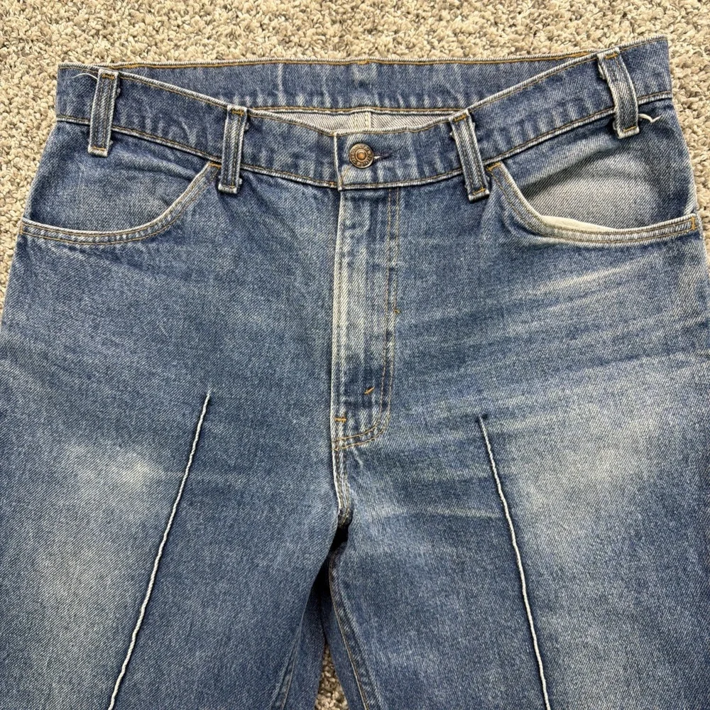 Vintage 80's Levi's 684 Orange Tab Bell Faded Denim‎ Jeans 36x33 (Fits 33x28)